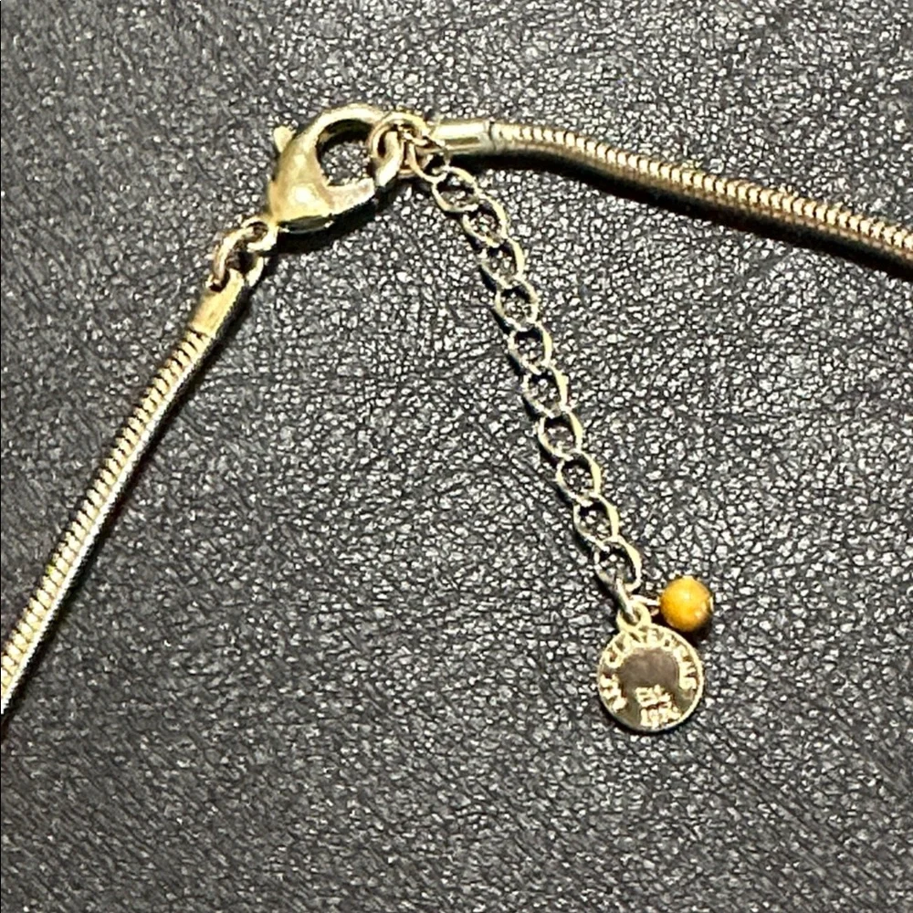 Liz Claiborne Vintage 1990’s Gold Tone Statement Necklace With Faucet Cabochons